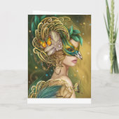 素晴らしい女性ファンタジーバードマスカレードカード。 シーズンカード (裏面)