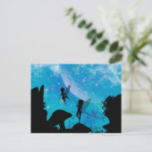 素晴らしい妖精のシルエット ポストカード (スタンド正面)