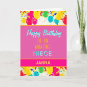 素晴らしい姪のカードへのハッピーバースデー シーズンカード (正面)