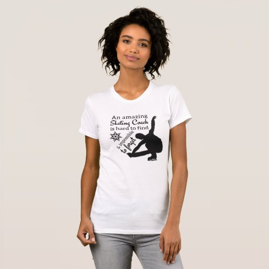 素晴らしい姿スケートで滑るのTシャツコーチ-ボーイスケーター Tシャツ (正面フル)