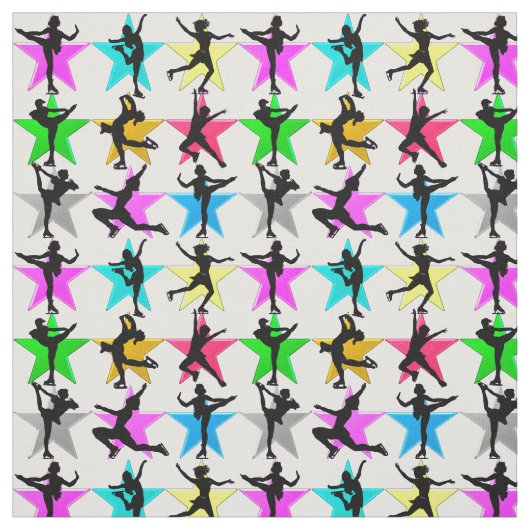 素晴らしい姿スケートで滑る布 ファブリック (見本)