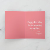 素晴らしい娘の写真へのハッピーバースデー シーズンカード (内部)