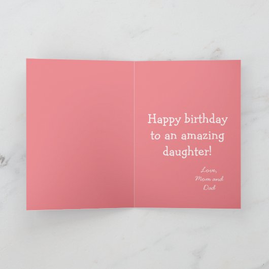 素晴らしい娘の写真へのハッピーバースデー シーズンカード (内部)