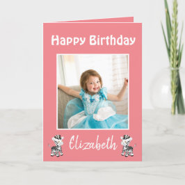 素晴らしい娘の写真へのハッピーバースデー シーズンカード