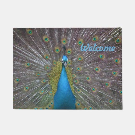 素晴らしい孔雀 ドアマット (正面)