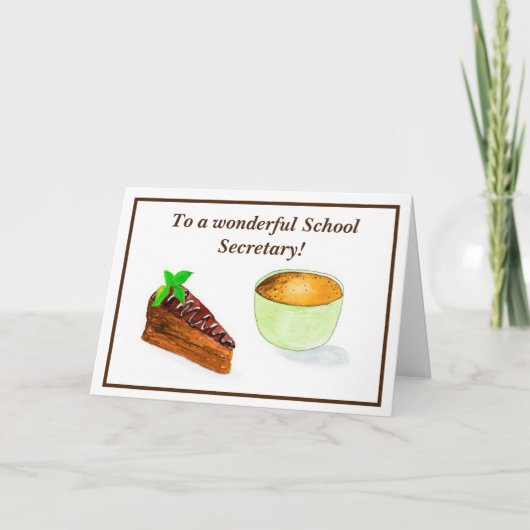 素晴らしい学校秘書のホリデーカード シーズンカード (正面)