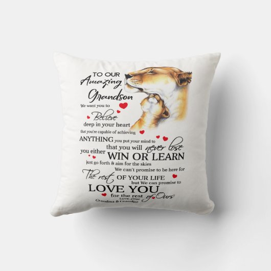 素晴らしい孫に クッション (裏面)