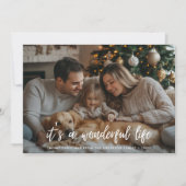 素晴らしい家族の犬のクリスマスフォト シーズンカード (正面)