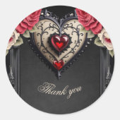 素晴らしい寛大なゴシックハート。 ラウンドシール (正面)