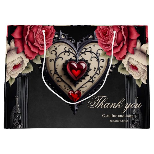 素晴らしい寛大なゴシックハート。 ラージペーパーバッグ (正面)