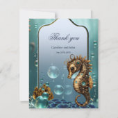 素晴らしい小さなスチームパンクシーホース。 サンキューカード (正面)