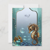 素晴らしい小さなスチームパンクシーホース。 サンキューカード (裏面)