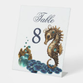 素晴らしい小さなスチームパンクシーホース。 台座サイン (正面)