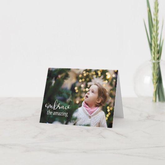 素晴らしい少女を受け入れるツリーを見て カード (正面)