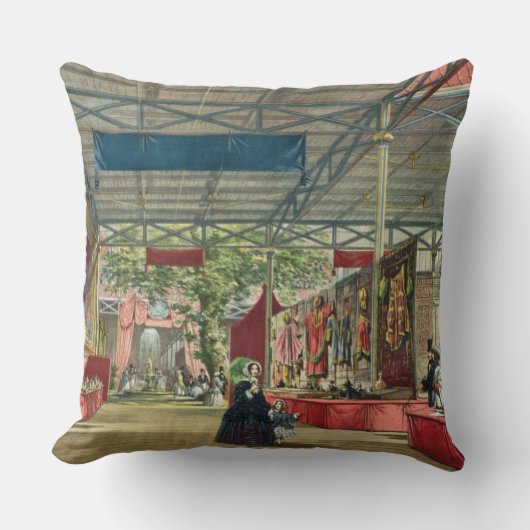 素晴らしい展覧会のインドセクションの眺め クッション (正面)