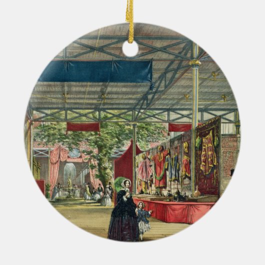 素晴らしい展覧会のインドセクションの眺め セラミックオーナメント (裏面)