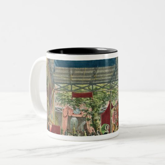 素晴らしい展覧会のインドセクションの眺め ツートーンマグカップ (正面左)
