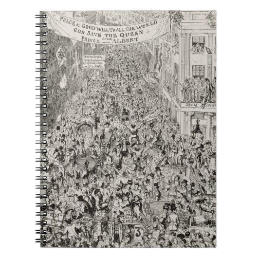 素晴らしい展覧会の間のPiccadilly、1851年 ノートブック (正面)