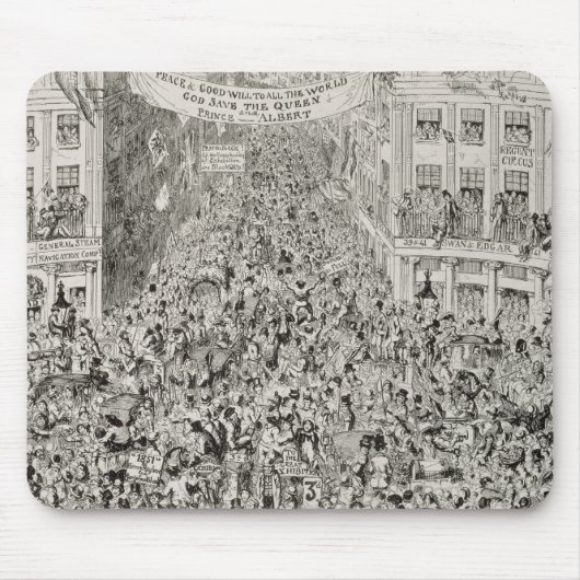 素晴らしい展覧会の間のPiccadilly、1851年 マウスパッド (正面)