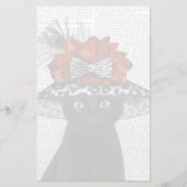 素晴らしい帽子をかぶった黒猫 便箋 (正面)