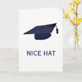 素晴らしい帽子(卒業) カード (黄色い花)