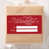 素晴らしい年カスタムの休日のギフトラベル ラベル (インサイチュ)