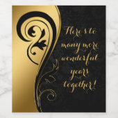 素晴らしい年月結婚を迎える ワインラベル (シングルラベル)