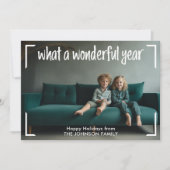 素晴らしい年 – クリスマスの写真 シーズンカード (正面)