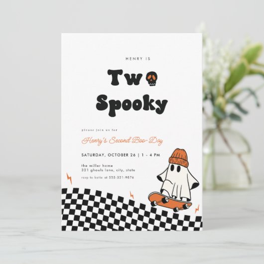 素晴らしい幽霊不気味トゥードデセカンド誕生日招待状 招待状 (スタンド正面)