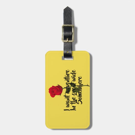 素晴らしい広いのの冒険はどこかに付きます ラゲッジタグ (正面縦)