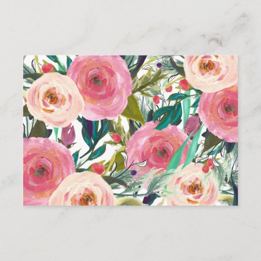 素晴らしい庭園の結婚式詳細カード エンクロージャーカード (裏面)