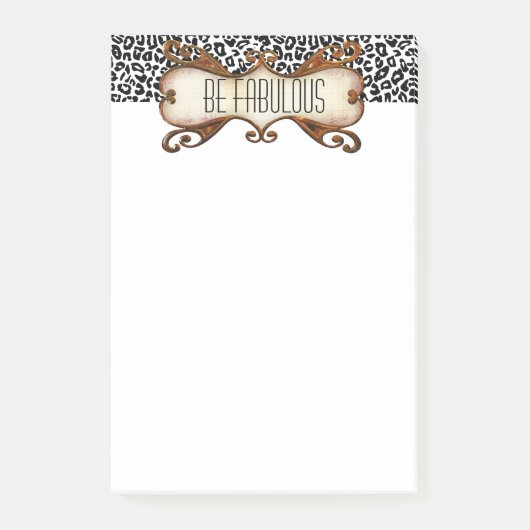 素晴らしい引用文とアニマルプリント ポストイット (正面)