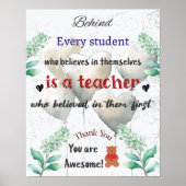 素晴らしい引用文の先生評価 ポスター (正面)