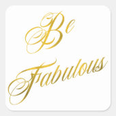 素晴らしい引用文フェイクゴールドフォイル引用文スパークリー スクエアシール (正面)