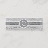 素晴らしい影響の弁護士の正義のスケール スキニー名刺 (裏面)