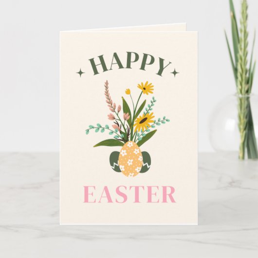 素晴らしい復活祭への温かい願い シーズンカード (正面)