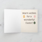 素晴らしい復活祭への温かい願い シーズンカード (内部)