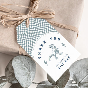 素晴らしい恐竜三レックスボーイズブルー誕生日 ギフトタグ