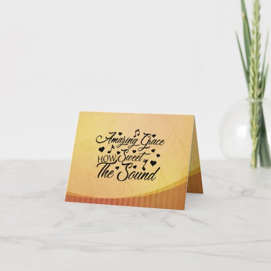 素晴らしい恵みどのように音の賛美歌 カード (正面)