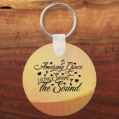 素晴らしい恵みどのように音の賛美歌 キーホルダー (正面)