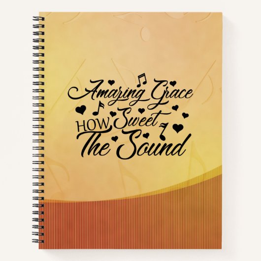 素晴らしい恵みどのように音の賛美歌 ノートブック (正面)