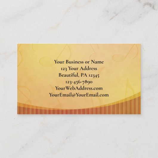 素晴らしい恵みどのように音の賛美歌 名刺 (裏面)