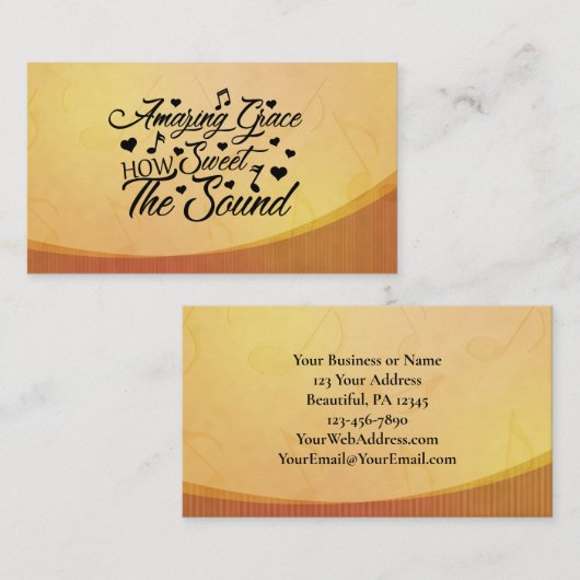 素晴らしい恵みどのように音の賛美歌 名刺 (正面/裏面)