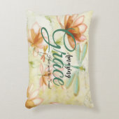 素晴らしい恵みの花とトンボ アクセントクッション (正面(垂直))