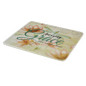 素晴らしい恵みの花とトンボ カッティングボード (角)