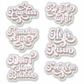 素晴らしい恵みクリスチャン信者ビニールステッカー シール (正面)