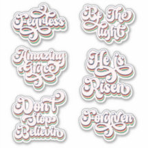 素晴らしい恵みクリスチャン信者ビニールステッカー