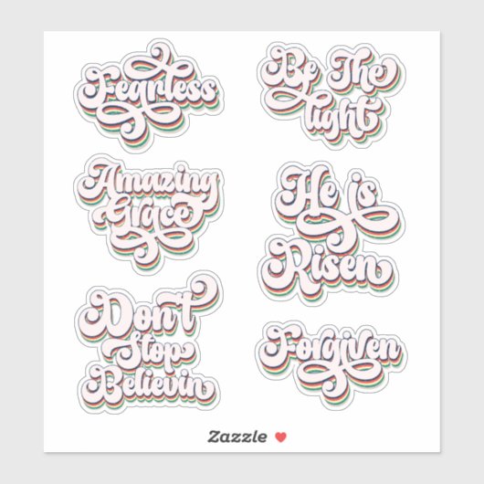 素晴らしい恵みクリスチャン信者ビニールステッカー シール (シート)