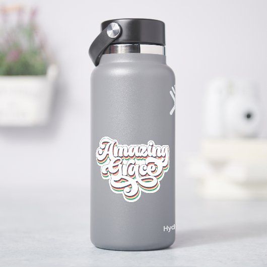 素晴らしい恵みクリスチャン信者ビニールステッカー シール (HydroFlask)