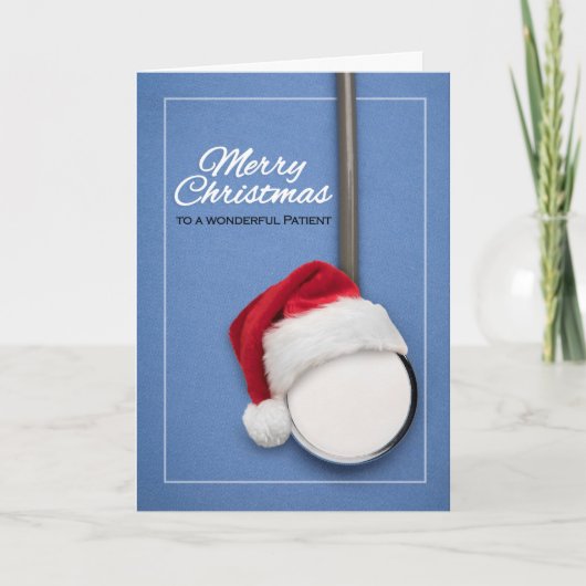 素晴らしい患者さんの聴診器にクリスマスをお祝い シーズンカード (正面)